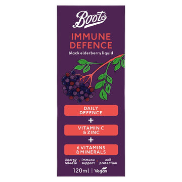 Immune Defence Black Elderberry Liquid, 120Ml